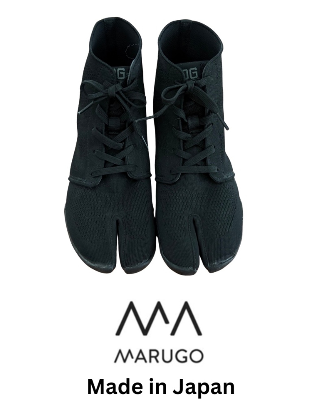 MARUGO | Sportsjog II Tabi Sneakers – Unisex Black (Made in Japan)